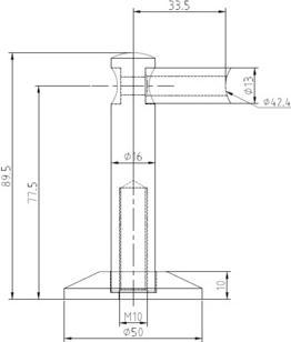 Produktbild OK-Line Handlaufst+AMMAvA-tzen modell 05 mit Trapez-Wandscheibe (Stahl Reinweiss RAL 9010 pulverbeschichtet)