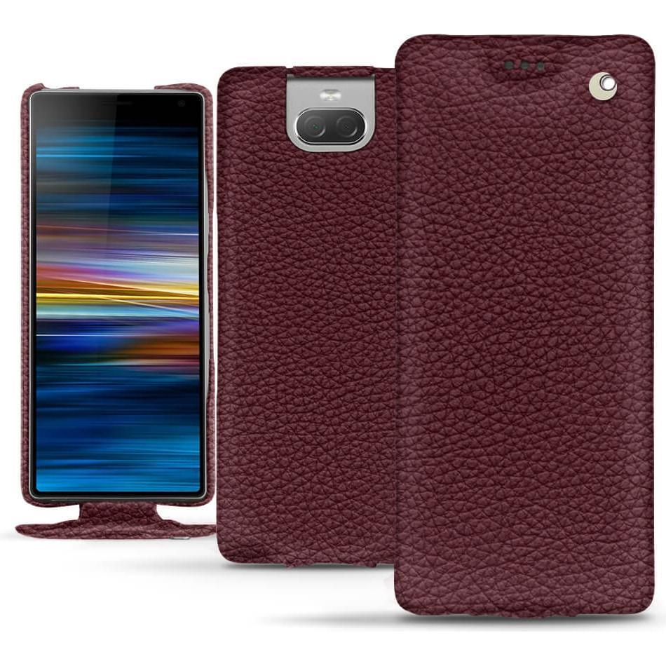 Noreve Lederschutzhülle vertikal (Sony Xperia 10), Smartphone Hülle, Violett