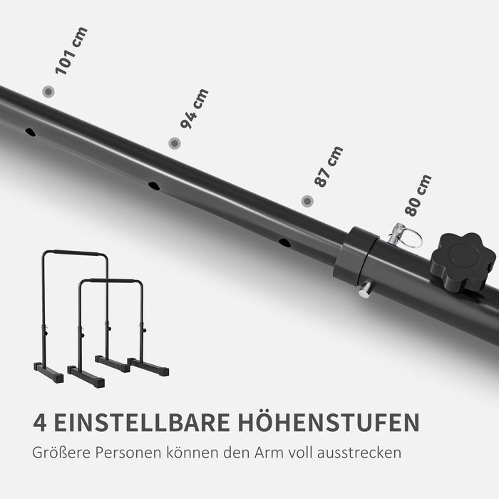 Produktbild Swisshandel24 Dip Barren Bars 2er Set 80-100 cm Rutschfest Dip Station für Muskeltraining