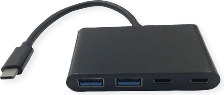Actual product image Value USB 3.2 Gen 1 Hub, 4x (2x A+ 2x C), Type C connection cable (USB-C, 4 ports)