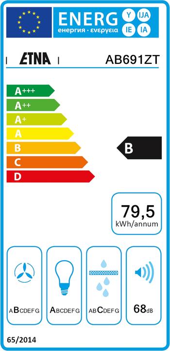 Energie-Label Etna WANDDAMPKAP AB691ZT (Wandhaube)