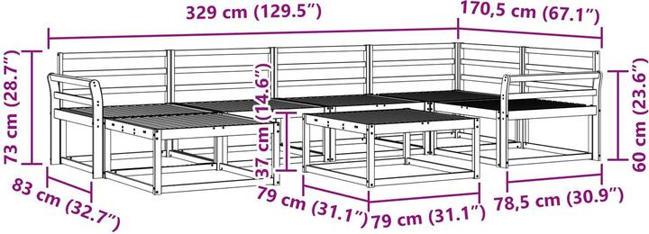 Produktbild vidaXL Outdoor-Sofa