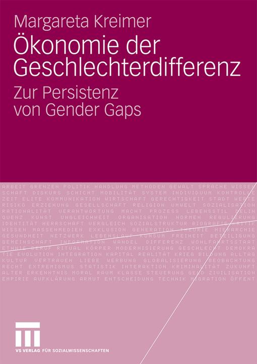 Produktbild Ökonomie der Geschlechterdifferenz (Deutsch, Margareta Kreimer, 2008)