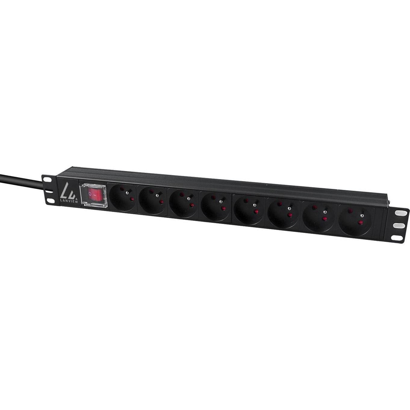 Thumbnail - Lanview 19" rack mount power strip, USV Zubehör
