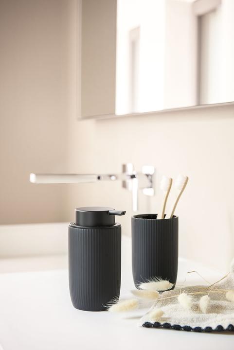 Actual product image Zeller Present Toothbrush tumbler, ceramic, black