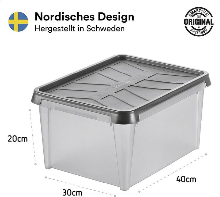 Immagine prodotto Ebnat SmartStore Dry Box grigio (40 x 30 x 20 cm, 12 l, 1x)