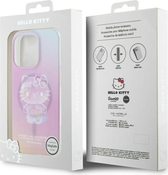 Actual product image Hello Kitty HKHMP16LH50AP iPhone 16 Pro 6.3" różowy/pink hardcase IML 50TH Anniversary Magsafe (Apple iPhone 16 Pro)