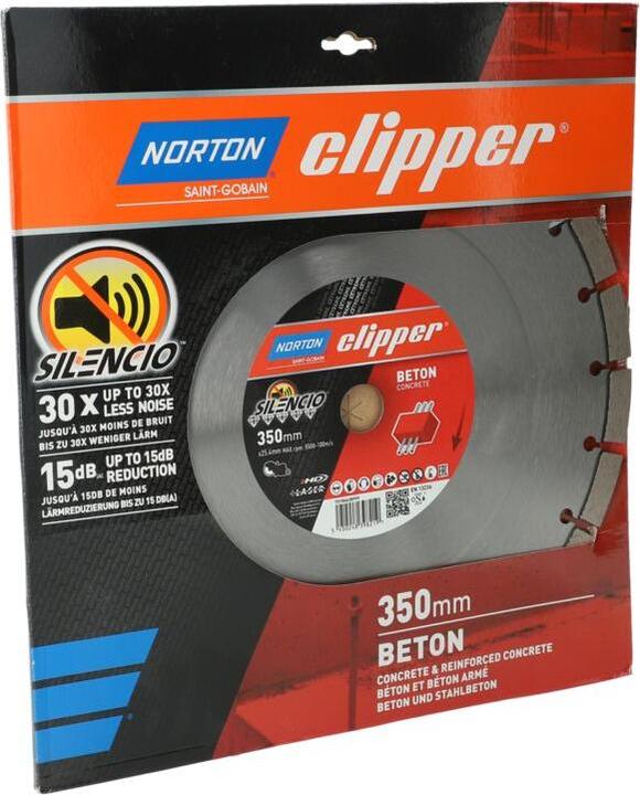 Actual product image Norton Clipper Clipper diamond cutting disc Extreme Beton Silencio 350 x 25.4 mm height 15 mm