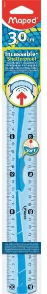Produktbild Maped Flachlineal Flex, 300 mm, aus Kunststoff, mit Griff (30 cm)