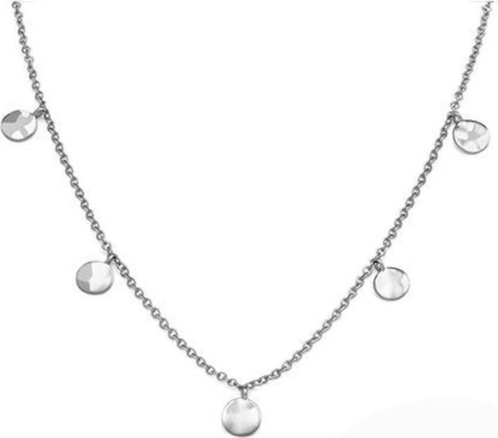 Produktbild Rosefield Textured Coins Double Wrap Silber Halskette (Messing)