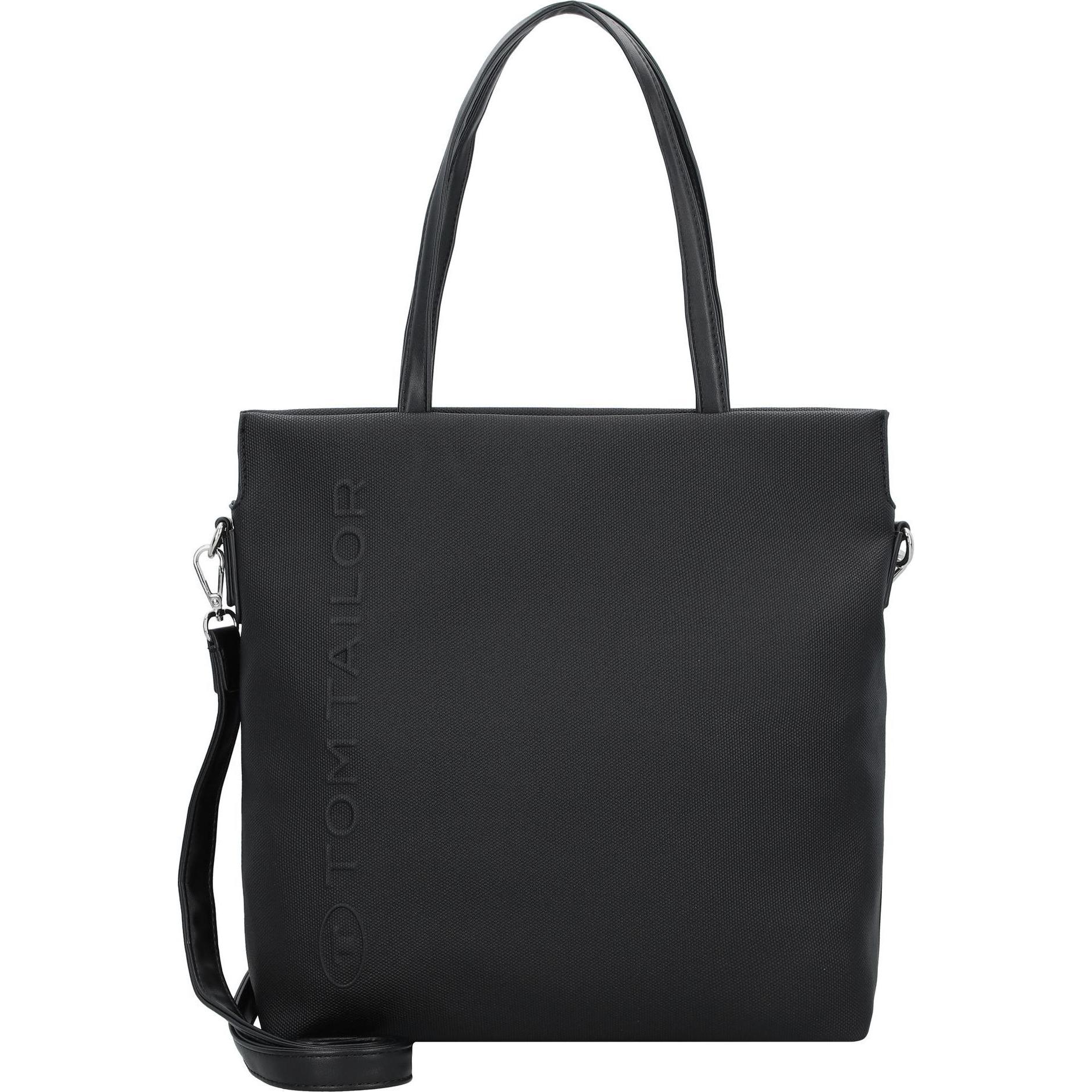 Tom Tailor, Handtasche, Rosa Schultertasche 34 cm, Schwarz