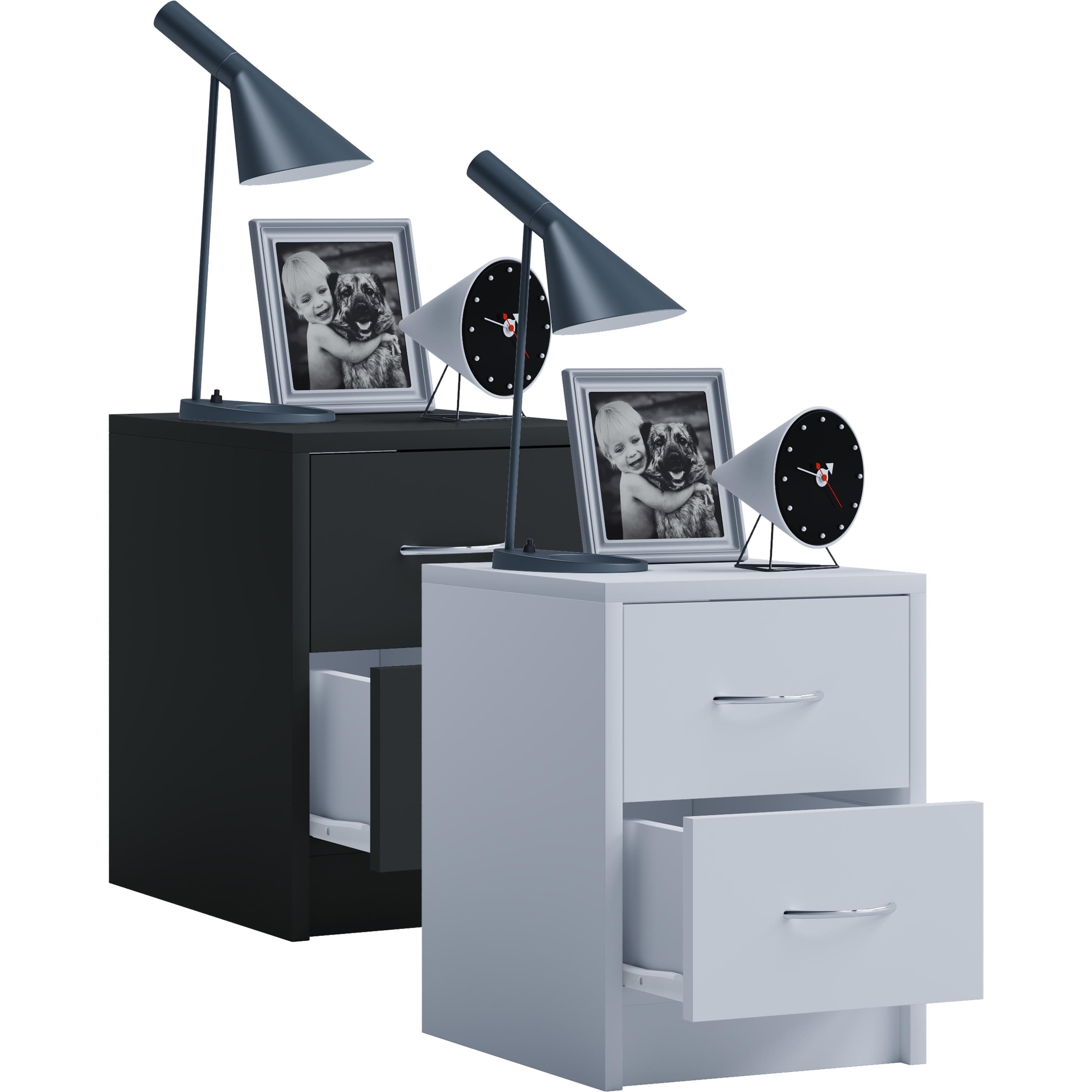 VCM, Nachttisch, Holz Nachtschrank Boxal Mini mit Schublade (30 x 35 x 40 cm)