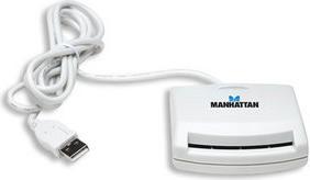 Image du produit Manhattan Lecteur de carte à puce - USB - blanc (USB)