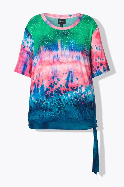Actual product image Ulla Popken Abstract Gradient Tie Hem Tee