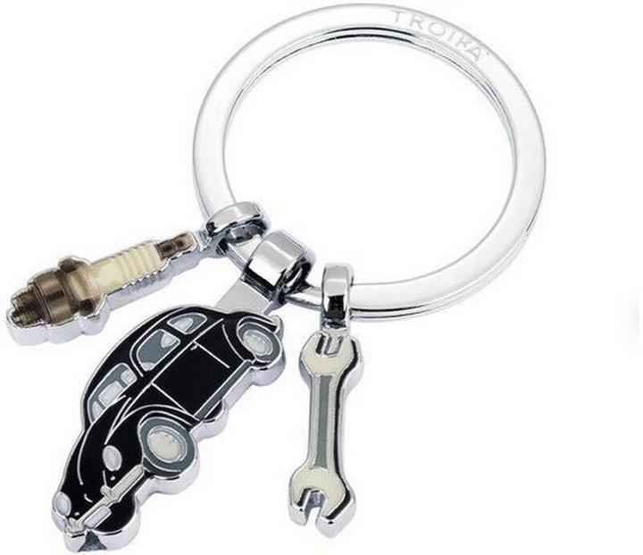 Actual product image Troika VOLKSWAGEN TYP1 Schlüsselanhänger Beetle, schwarz/silberfarben