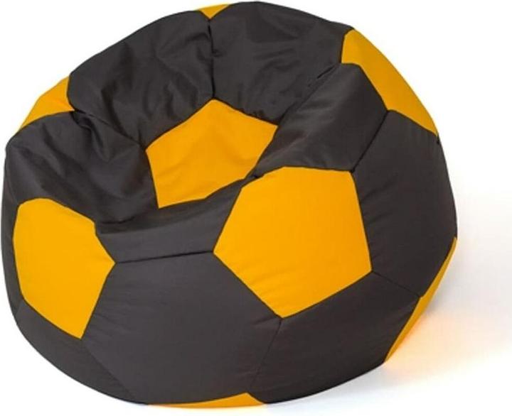 Go Gift Sako Tasche pouffe Ball schwarz-gelb XXL 140 cm