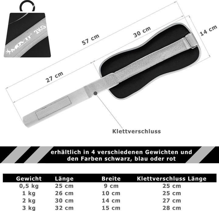 Produktbild Movit Gewichtsmanschetten (2 x 2 kg)