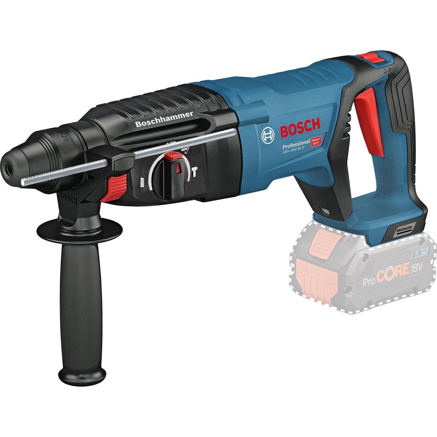 Bosch Professional, Bohrmaschine + Akkuschrauber, GBH 18V-26 D (Akkubetrieb)