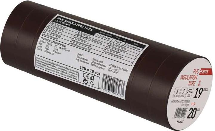 Actual product image Emos Insulating tape PVC 19mm/20m Brown (19 mm)