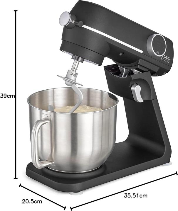 Image du produit Caso Robot de cuisine KM1800 Black E, bol en acier inoxydable (1800 W)