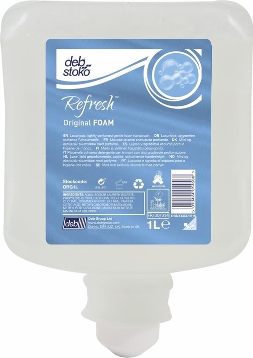 Produktbild Multi Skumsaebe Original FOAM Blomstermaerket med Parfume til Dispenser 1 ltr,6 fl x 1 ltr/krt (Flüssigseife, 6000 ml)