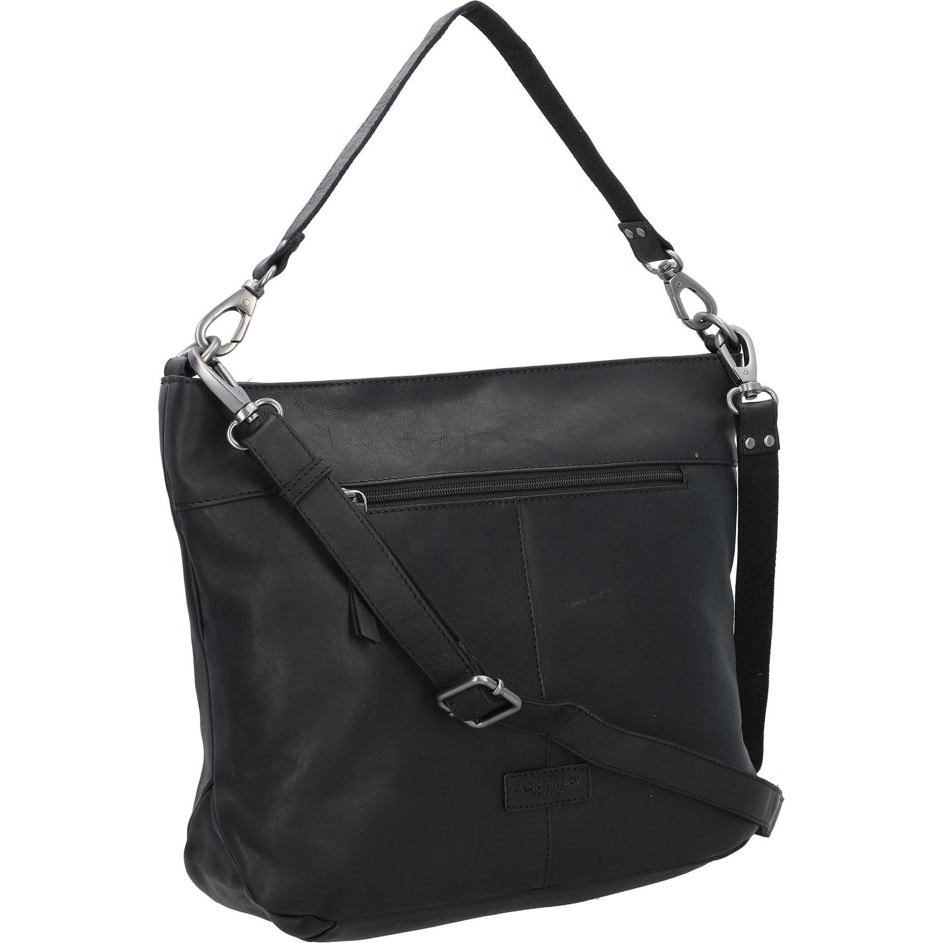 Thumbnail - Jack kinsky, Handtasche, Schultertasche Leder 33 cm, Schwarz