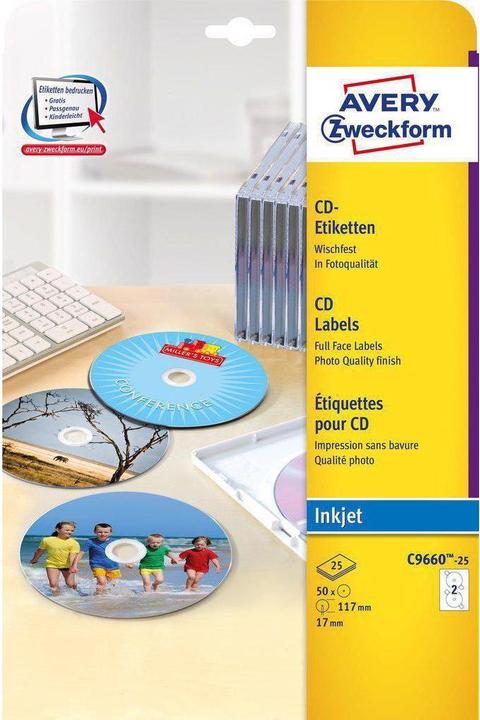 Produktbild Avery CD-Etiketten SuperSize