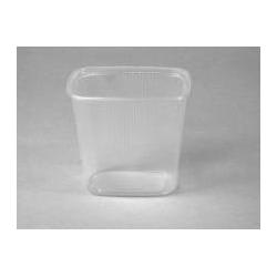 Tedeco Gizeh, Einweggeschirr, Salatbaeger 500 ml 108x81x102 mm Rektangulaer PP Klar,10 pk x 100 Stk/krt