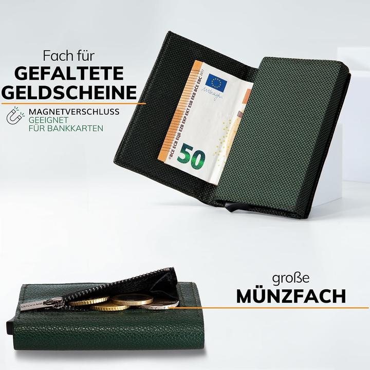 Actual product image Guggiari Kreditkartenetui mit Münzfach und RFID-Schutz