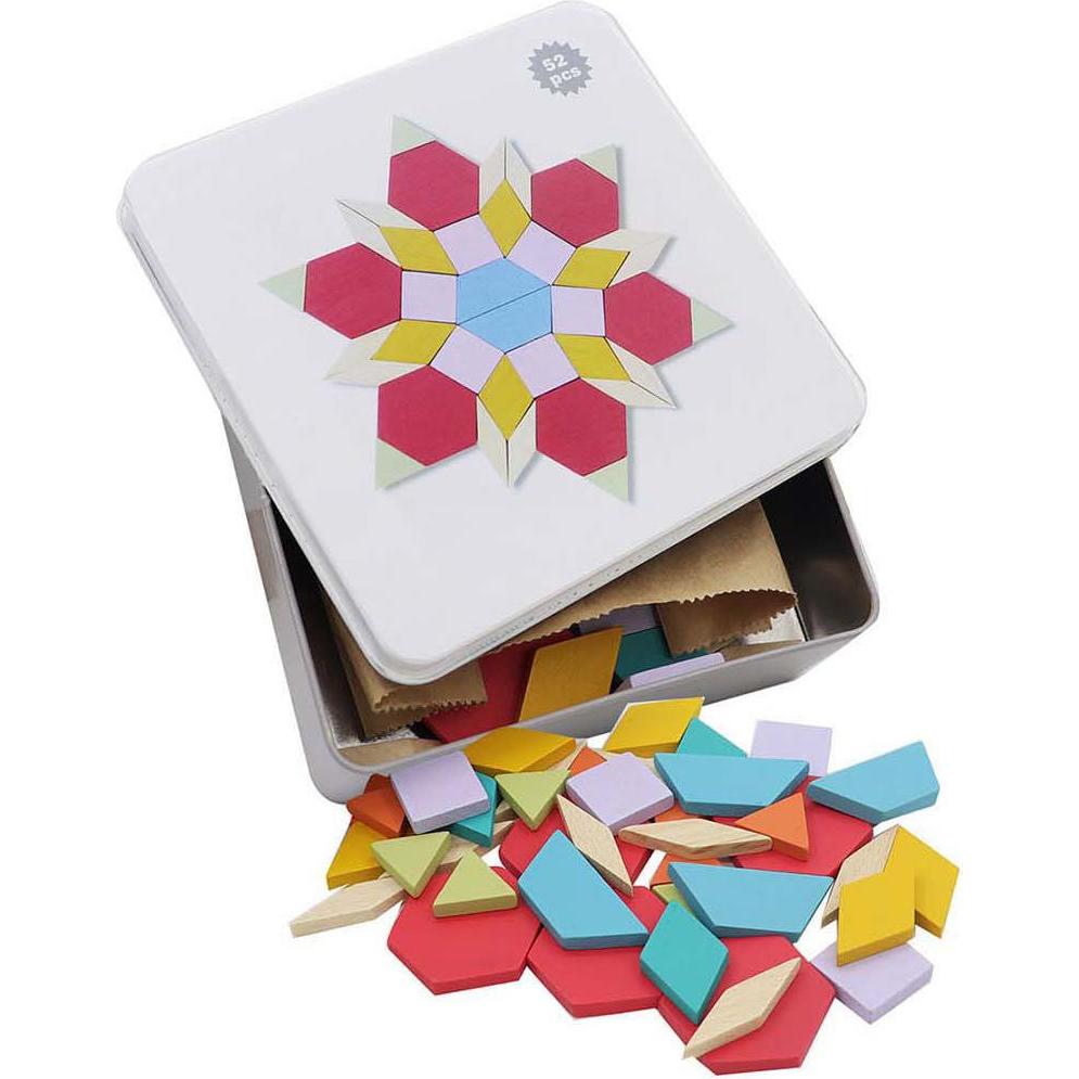 Holzmosaikblöcke, 52 Stück. (52232087)