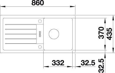 Produktbild Blanco Favum 45 S (Einbauspüle, 43.50 cm, 86 cm)