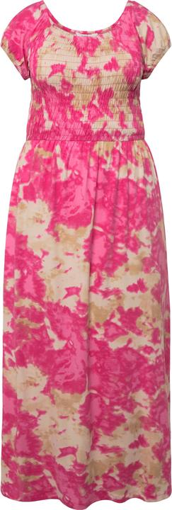 Image du produit Angel of Style Robe maxi en jersey avec imprimé all-over, col rond, buste smocké et manches courtes (50)