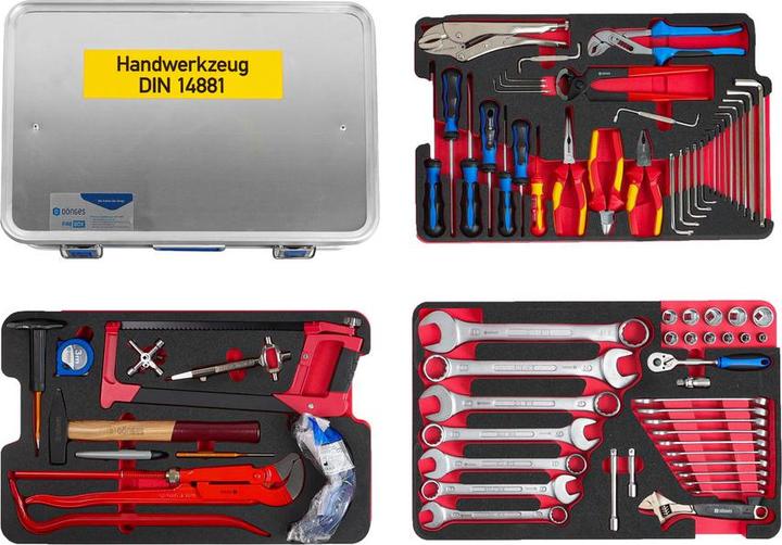 Produktbild Dönges Handwerkzeugkasten DIN 14881-FWKa, komplett in Firebox mit Schaumeinlage