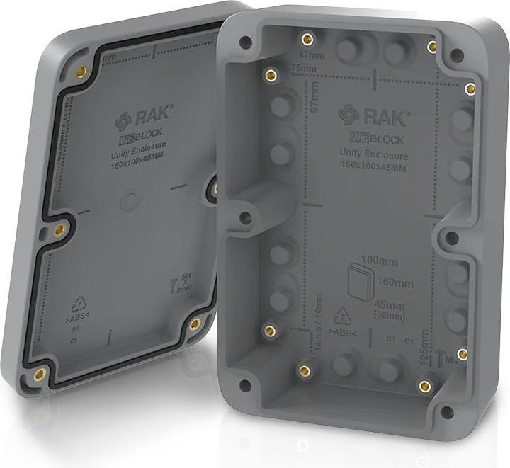Actual product image RAK Wireless WisBlock Unify Enclosure Grey IP67 150x100x45