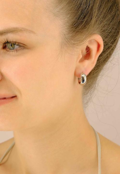 Actual product image Muau Creoles (750/18K white gold)