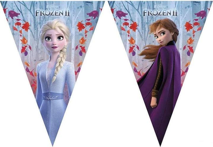 Actual product image Magni Procos 93843 - Flag banner Frozen 2 Wind Spirit, FSC® Mix, hanging decoration, garland, birthday (1 pcs.)