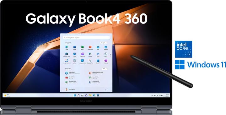 Image du produit Samsung Galaxy Book4 360 (15.59", Intel Core 5 120U, 16 Go, 512 Go, DE)