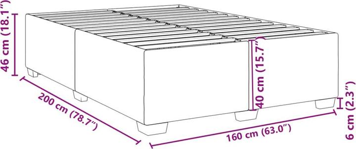 Actual product image vidaXL Faux leather bed frame (180 x 200 cm)
