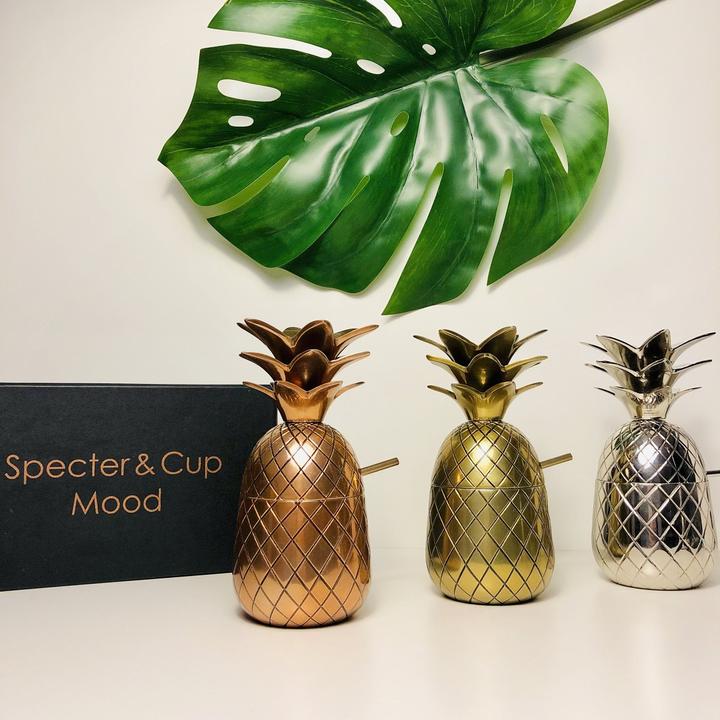 Immagine prodotto Specter & Cup Ananas Cocktail Mug Mood Argento (3 dl, 1x, Bicchieri da bibita lunghi)
