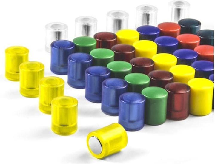 Image du produit Supermagnete Plots magnétiques cylindriques, vert transparent (5 x)