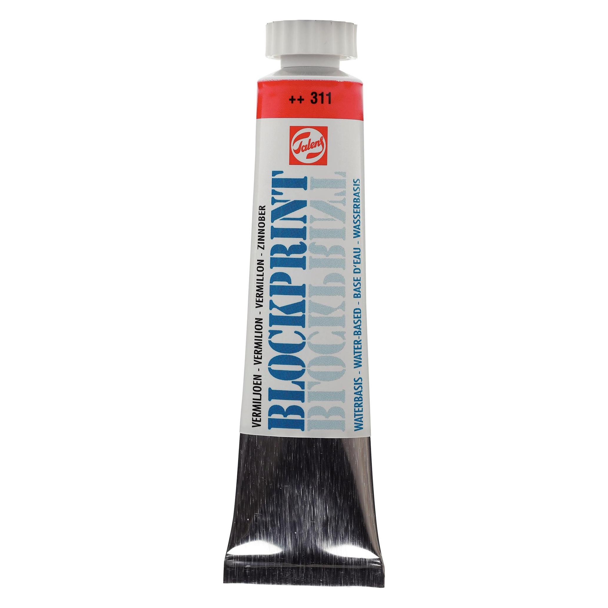 Kleuren + Verf Voor Doe-het-zelvers, Talens Blockprint Tube 20ml Zinnoberrot 311 (20 ml)