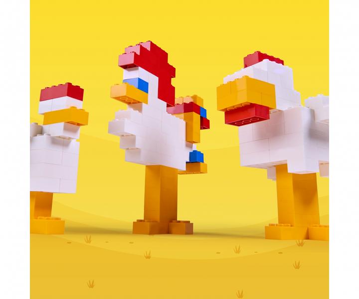 Actual product image Androni Blox 40 blue 8 bricks in box