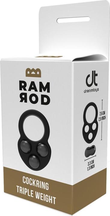 Produktbild Dreamtoys Dream Toys Ramrod Cockring Triple Weight Black 7,5 cm (3.50 cm)