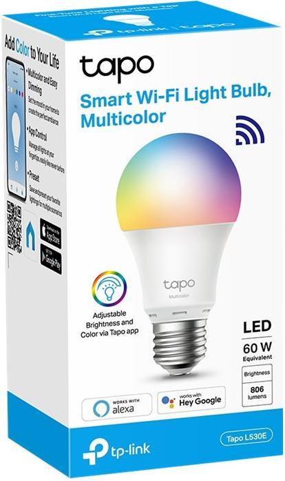 Immagine prodotto TP-Link Tapo L530E (confezione da 1) (E27, 8.70 W, 806 lm, 1 x, F)