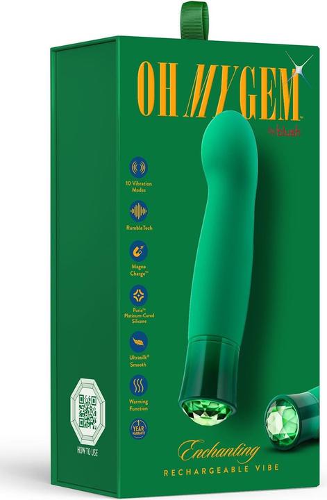 Actual product image Blush Oh My Gem - Enchangting - 5.5" Puria Silicone G Spot Vibrator - 5 Speeds & 5 Unique Vibrating