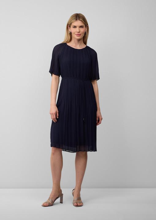 Produktbild S.Oliver Kleid Plissiertes Chiffonkleid mit Bindegürtel (46)