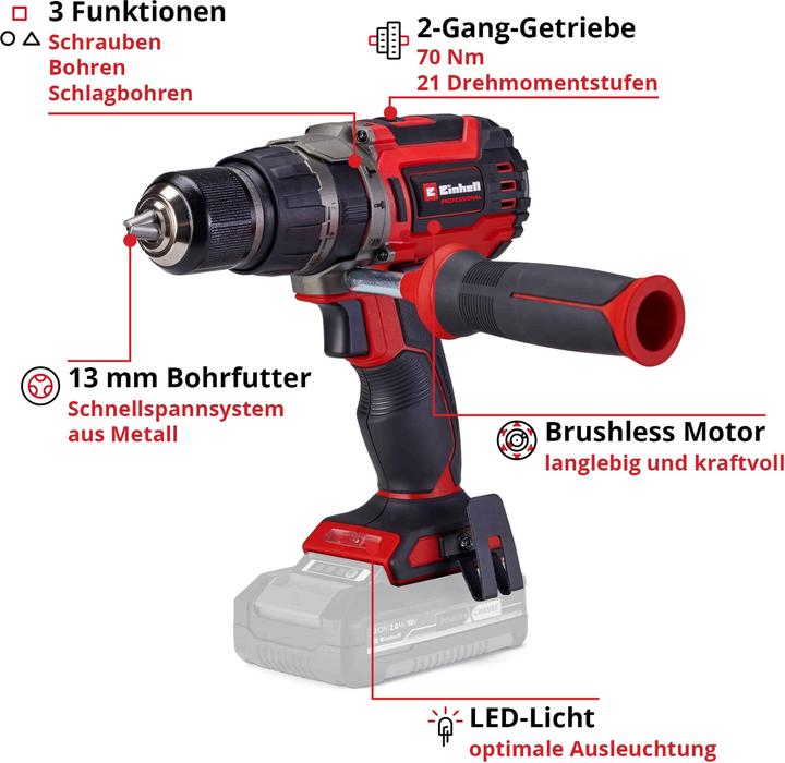 Image du produit Einhell TP-CD 18/70 Li-i (Fonctionnement sur piles)