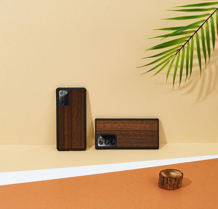 Actual product image Man.Wand &WOOD case for Galaxy Note 20 Ultra koala juodas (Samsung Galaxy Note 20 Ultra)