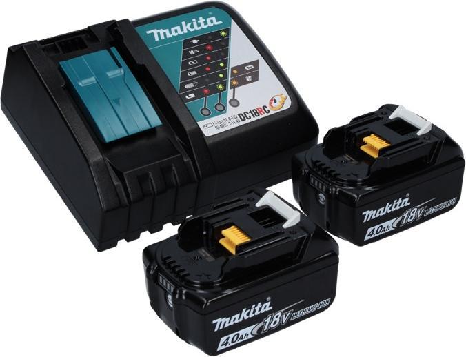 Actual product image Makita DLM 432 RM2 battery lawn mower 36 V ( 2x 18 V ) 43 cm brushless + 2x battery 4.0 Ah + charger (Rechargeable battery operated)