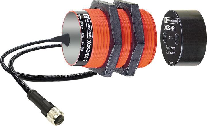 Produktbild TE Sensors Cylindrical safety switch,M12,1NC 1NO (M12)